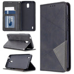 Custodia in pelle magnetica a vibrazione orizzontale con struttura a rombo con supporto, slot per carte e portafoglio, For LG K61, For Nokia 1.3