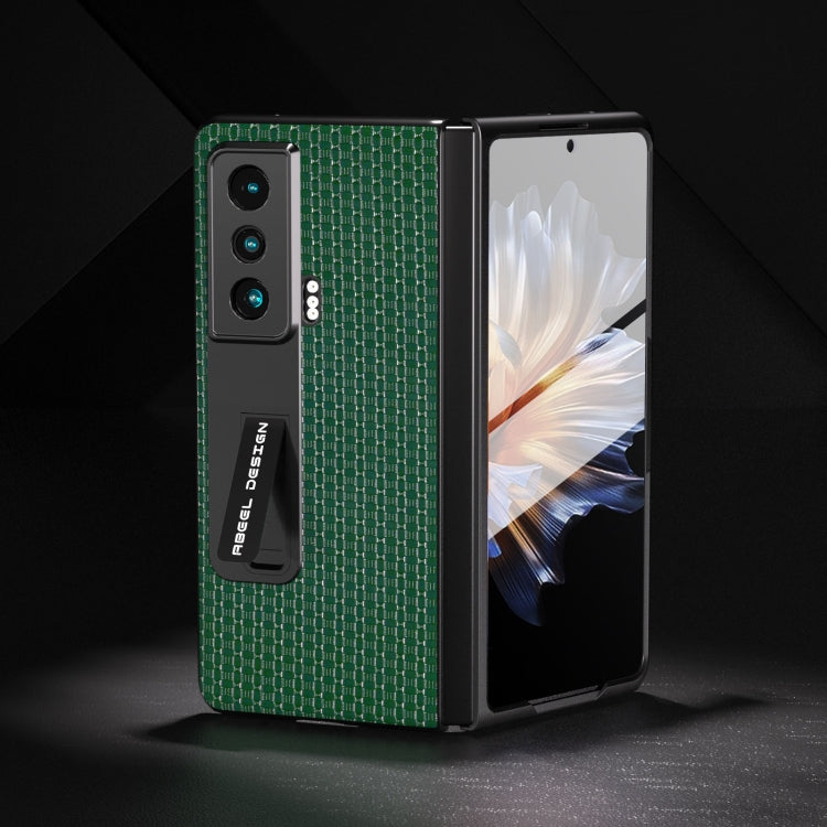 ABEEL Custodia per telefono serie Luxury integrata in vera pelle con supporto, For Honor Magic Vs