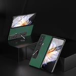 ABEEL Custodia per telefono serie Luxury integrata in vera pelle con supporto, For Honor Magic Vs