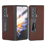 ABEEL Custodia per telefono serie Luxury integrata in vera pelle con supporto, For Honor Magic Vs