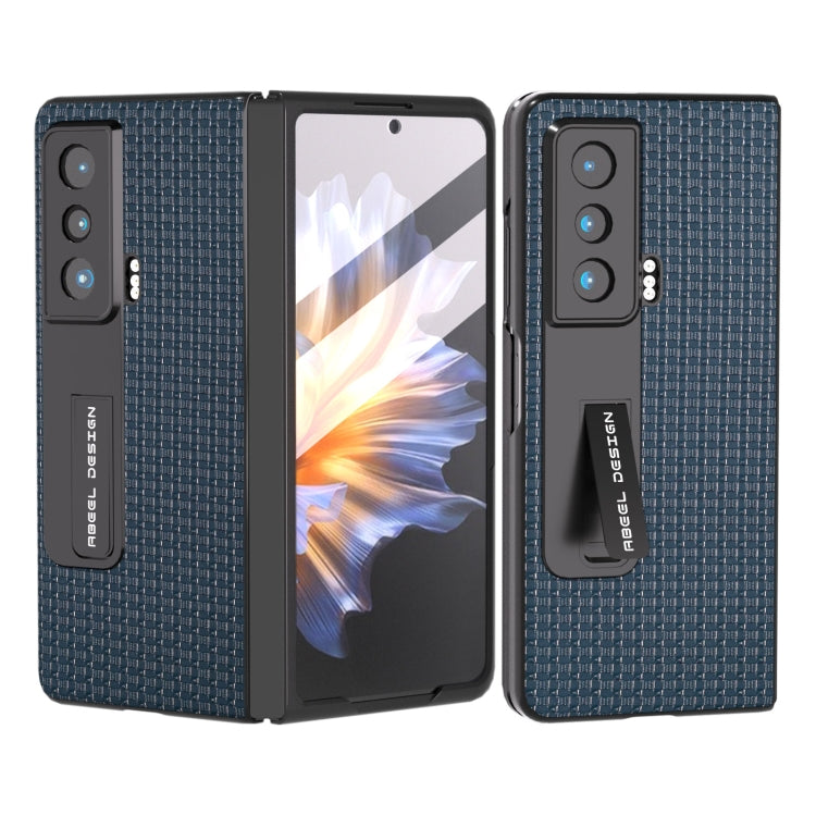 ABEEL Custodia per telefono serie Luxury integrata in vera pelle con supporto, For Honor Magic Vs
