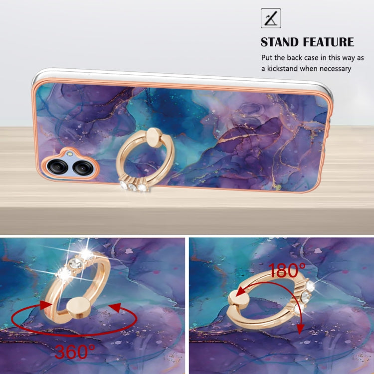 Custodia TPU marmo con anello per Samsung Galaxy A15 5G
