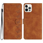 Custodia in pelle goffrata per iPhone 13 e 14 Pro Max