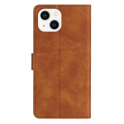 Custodia in pelle goffrata per iPhone con farfalle