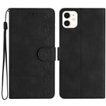 Custodia in pelle goffrata per iPhone 12 mini e 11