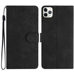 Custodia in pelle goffrata per iPhone 12 mini e 11