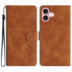 Custodia in pelle goffrata per iPhone 16