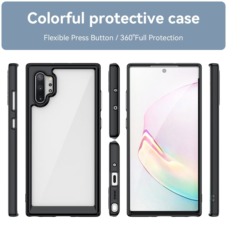 Custodia per telefono in acrilico + TPU serie colorata, For Samsung Galaxy Note10+ 5G, For Samsung Galaxy Note10, For Samsung Galaxy Note10+