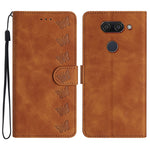 Custodia per telefono in pelle goffrata con sette farfalle, For LG K50, For LG K51S, For LG K61