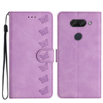Custodia per telefono in pelle goffrata con sette farfalle, For LG K50, For LG K51S, For LG K61