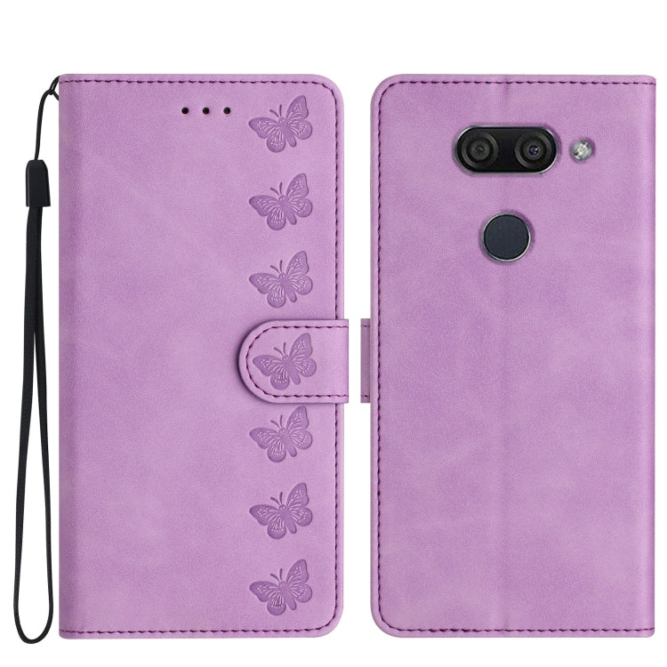 Custodia per telefono in pelle goffrata con sette farfalle, For LG K50, For LG K51S, For LG K61
