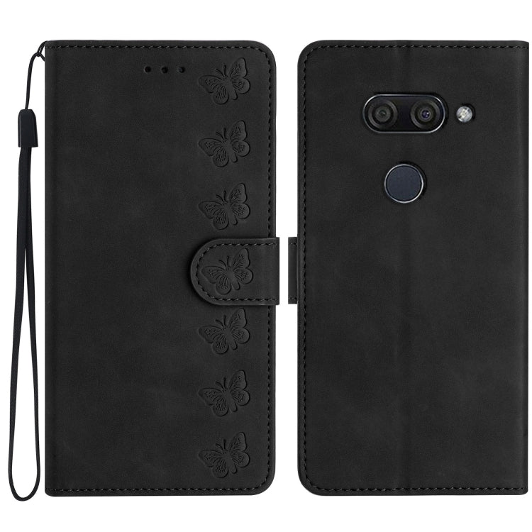 Custodia per telefono in pelle goffrata con sette farfalle, For LG K50, For LG K51S, For LG K61