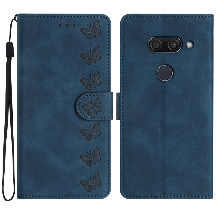 Custodia per telefono in pelle goffrata con sette farfalle, For LG K50, For LG K51S, For LG K61