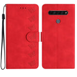 Custodia per telefono in pelle goffrata con sette farfalle, For LG K50, For LG K51S, For LG K61