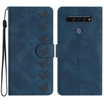 Custodia per telefono in pelle goffrata con sette farfalle, For LG K50, For LG K51S, For LG K61
