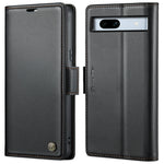 Custodia per telefono in pelle antifurto RFID CaseMe 023 con fibbia a farfalla, For Google Pixel 8, For Google Pixel 7a