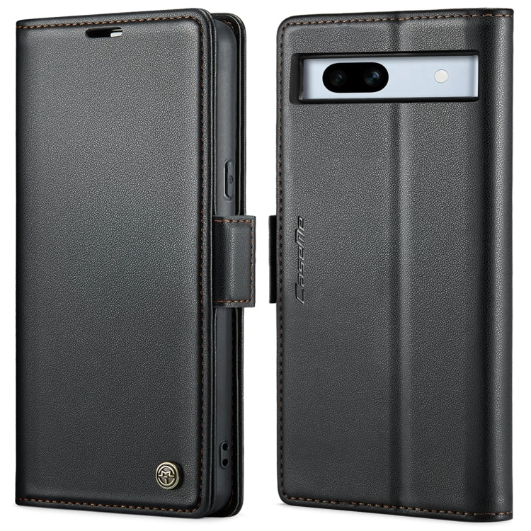 Custodia per telefono in pelle antifurto RFID CaseMe 023 con fibbia a farfalla, For Google Pixel 8, For Google Pixel 7a