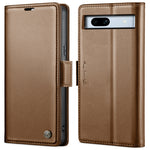 Custodia per telefono in pelle antifurto RFID CaseMe 023 con fibbia a farfalla, For Google Pixel 8, For Google Pixel 7a