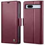 Custodia per telefono in pelle antifurto RFID CaseMe 023 con fibbia a farfalla, For Google Pixel 8, For Google Pixel 7a