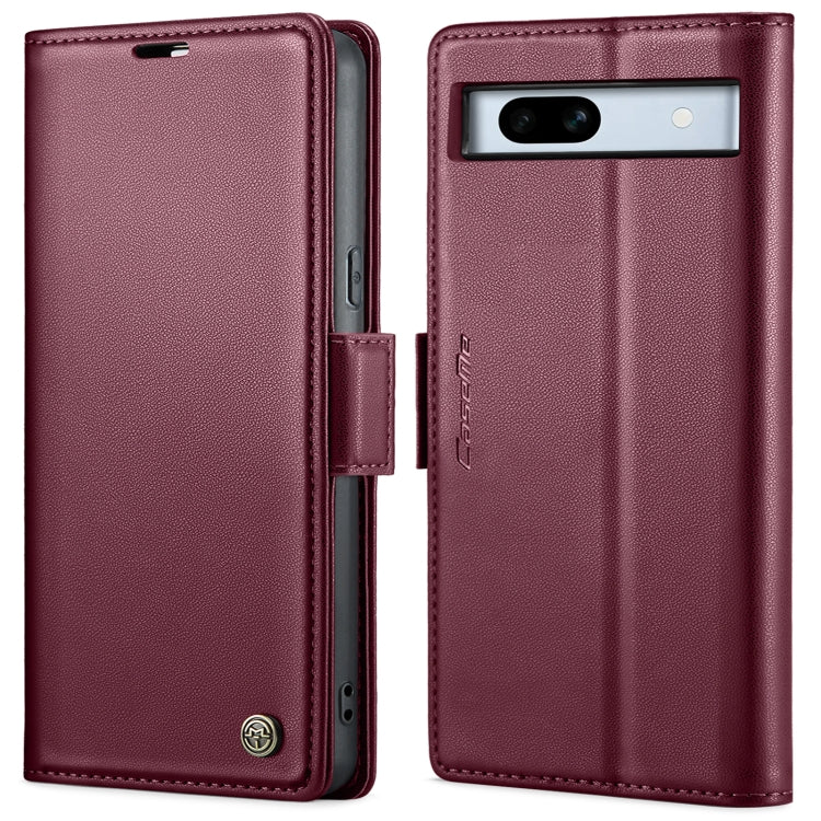 Custodia per telefono in pelle antifurto RFID CaseMe 023 con fibbia a farfalla, For Google Pixel 8, For Google Pixel 7a
