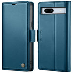 Custodia per telefono in pelle antifurto RFID CaseMe 023 con fibbia a farfalla, For Google Pixel 8, For Google Pixel 7a