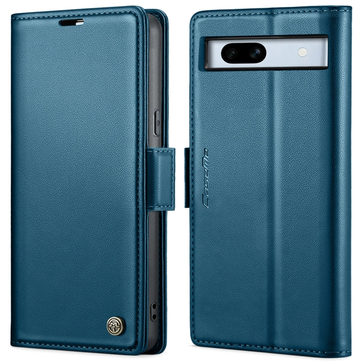 Custodia per telefono in pelle antifurto RFID CaseMe 023 con fibbia a farfalla, For Google Pixel 8, For Google Pixel 7a