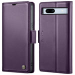 Custodia per telefono in pelle antifurto RFID CaseMe 023 con fibbia a farfalla, For Google Pixel 8, For Google Pixel 7a
