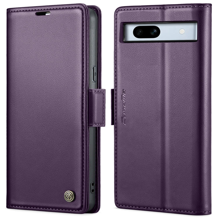 Custodia per telefono in pelle antifurto RFID CaseMe 023 con fibbia a farfalla, For Google Pixel 8, For Google Pixel 7a