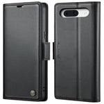 Custodia per telefono in pelle antifurto RFID CaseMe 023 con fibbia a farfalla, For Google Pixel 8, For Google Pixel 7a