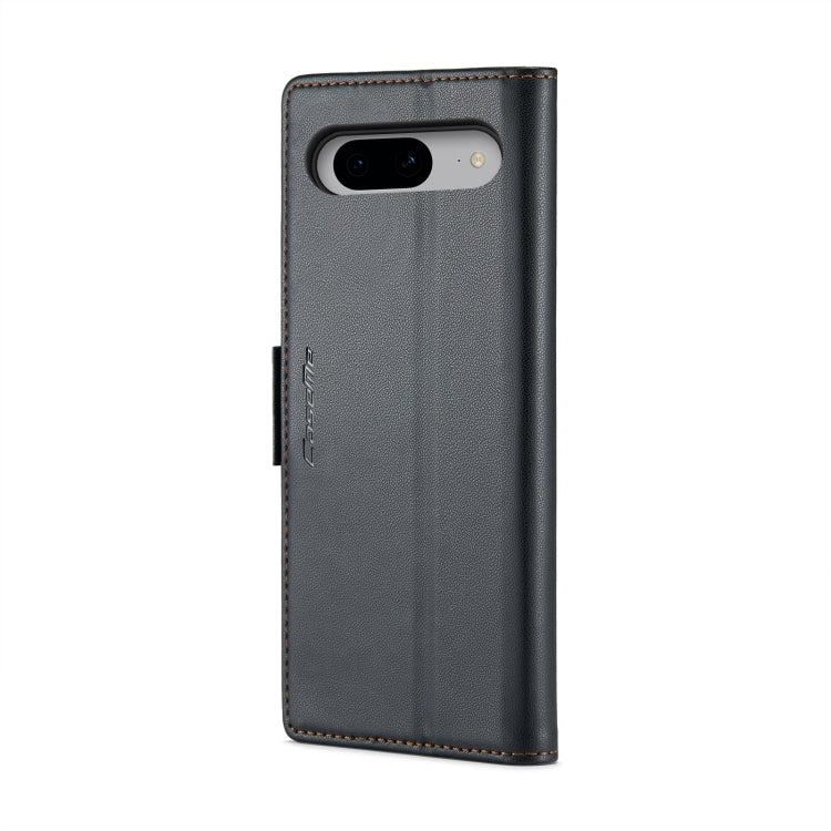 Custodia per telefono in pelle antifurto RFID CaseMe 023 con fibbia a farfalla, For Google Pixel 8, For Google Pixel 7a