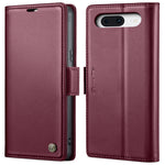 Custodia per telefono in pelle antifurto RFID CaseMe 023 con fibbia a farfalla, For Google Pixel 8, For Google Pixel 7a