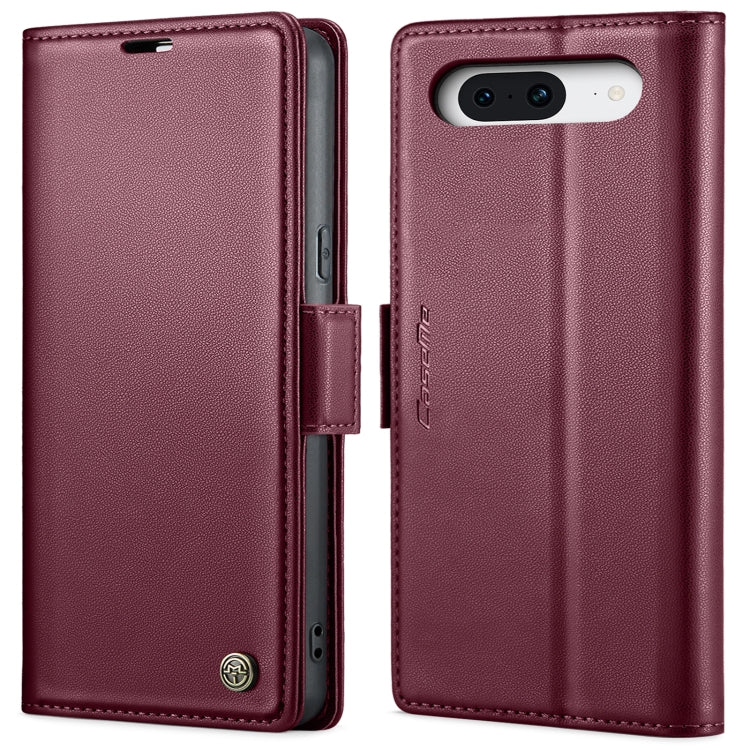 Custodia per telefono in pelle antifurto RFID CaseMe 023 con fibbia a farfalla, For Google Pixel 8, For Google Pixel 7a