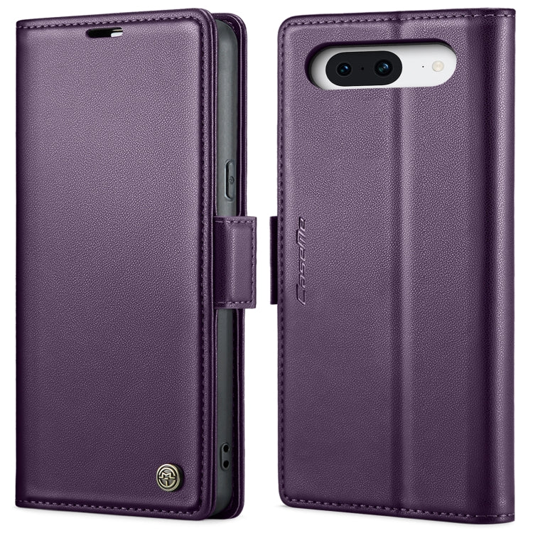 Custodia per telefono in pelle antifurto RFID CaseMe 023 con fibbia a farfalla, For Google Pixel 8, For Google Pixel 7a