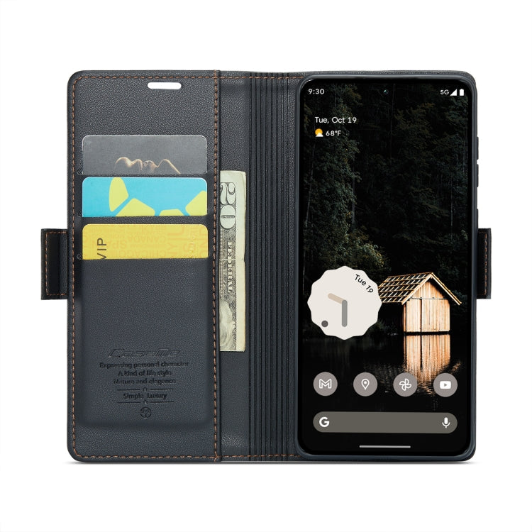 Custodia per telefono in pelle antifurto RFID CaseMe 023 con fibbia a farfalla, For Google Pixel 10 Pro XL / 9 Pro XL, For Google Pixel 10 / 10 Pro / 9, For Google Pixel 8a, For Google Pixel 8 Pro