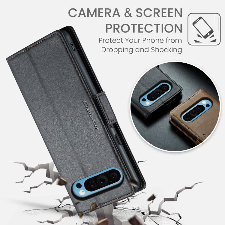 Custodia per telefono in pelle antifurto RFID CaseMe 023 con fibbia a farfalla, For Google Pixel 10 Pro XL / 9 Pro XL, For Google Pixel 10 / 10 Pro / 9, For Google Pixel 8a, For Google Pixel 8 Pro