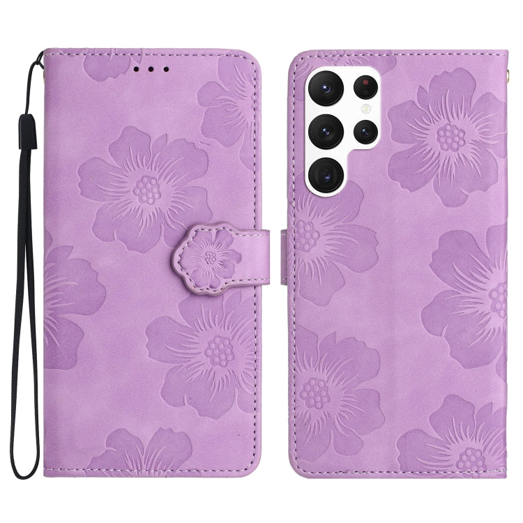 Custodia portafoglio in pelle con motivo floreale per Samsung Gal