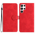 Custodia portafoglio in pelle con motivo floreale per Samsung Gal