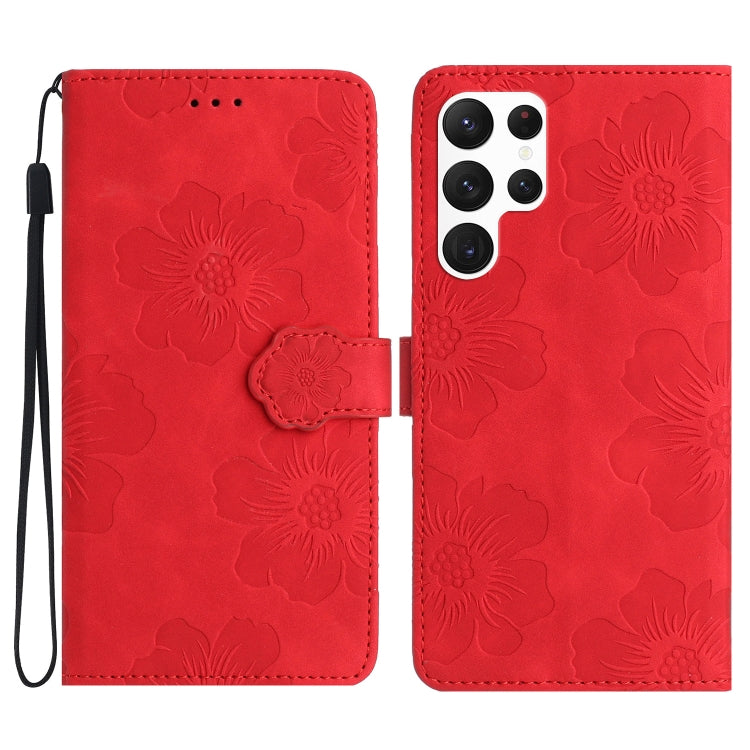 Custodia portafoglio in pelle con motivo floreale per Samsung Gal