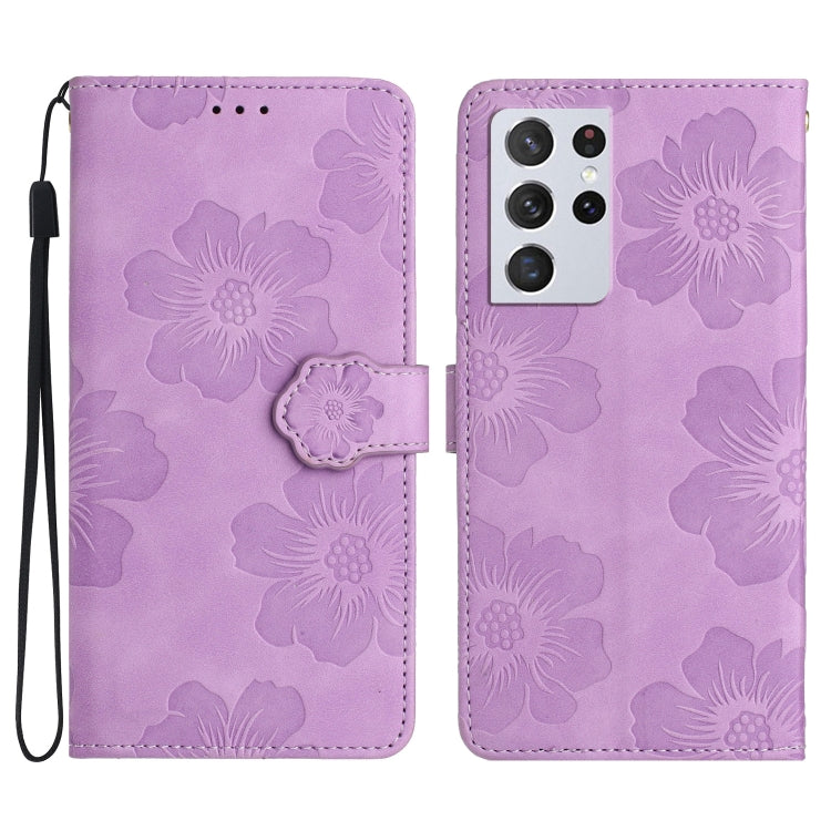 Custodia portafoglio in pelle con motivo floreale per Samsung Gal