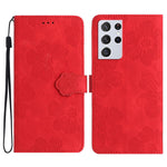 Custodia portafoglio in pelle con motivo floreale per Samsung Gal