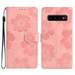 Custodia portafoglio in pelle con motivo floreale per Samsung Gal