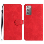 Custodia portafoglio in pelle con motivo floreale Galaxy Note