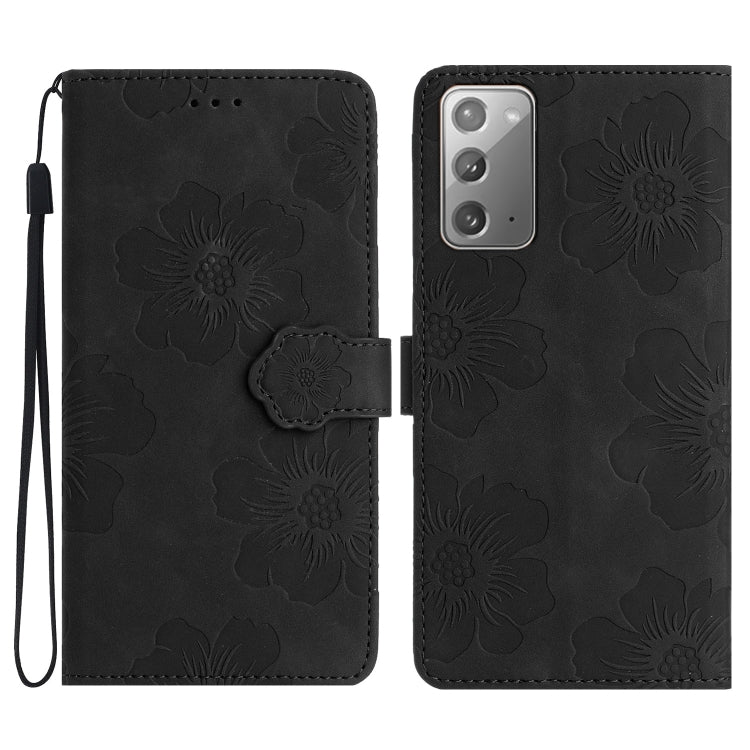 Custodia portafoglio in pelle con motivo floreale Galaxy Note