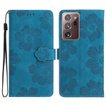 Custodia portafoglio in pelle con motivo floreale Galaxy Note