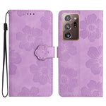 Custodia portafoglio in pelle con motivo floreale Galaxy Note