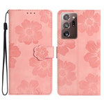 Custodia portafoglio in pelle con motivo floreale Galaxy Note