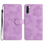Custodia portafoglio in pelle con motivo floreale Galaxy Note