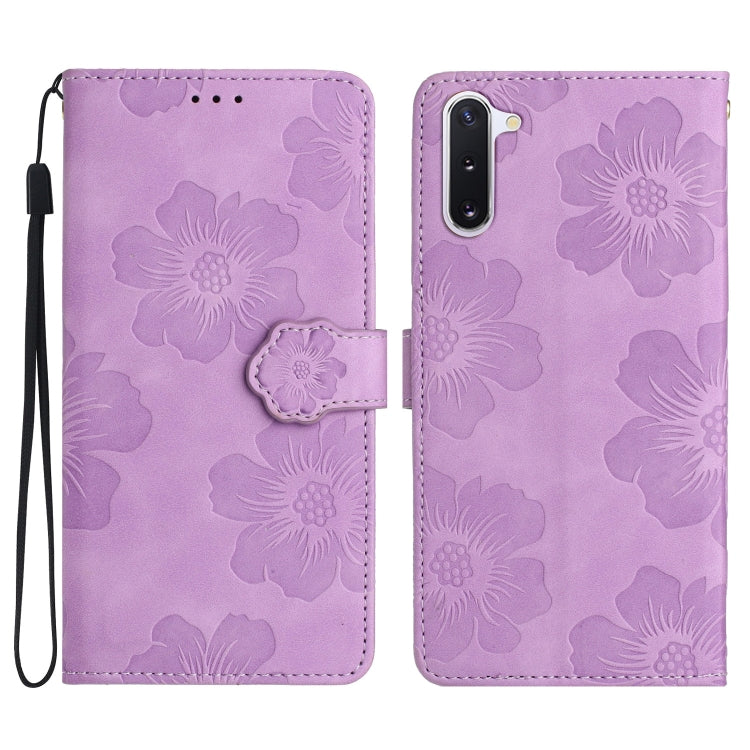 Custodia portafoglio in pelle con motivo floreale Galaxy Note