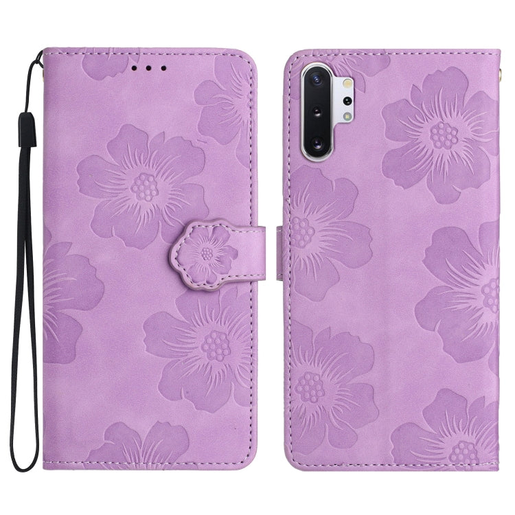 Custodia portafoglio in pelle con motivo floreale Galaxy Note