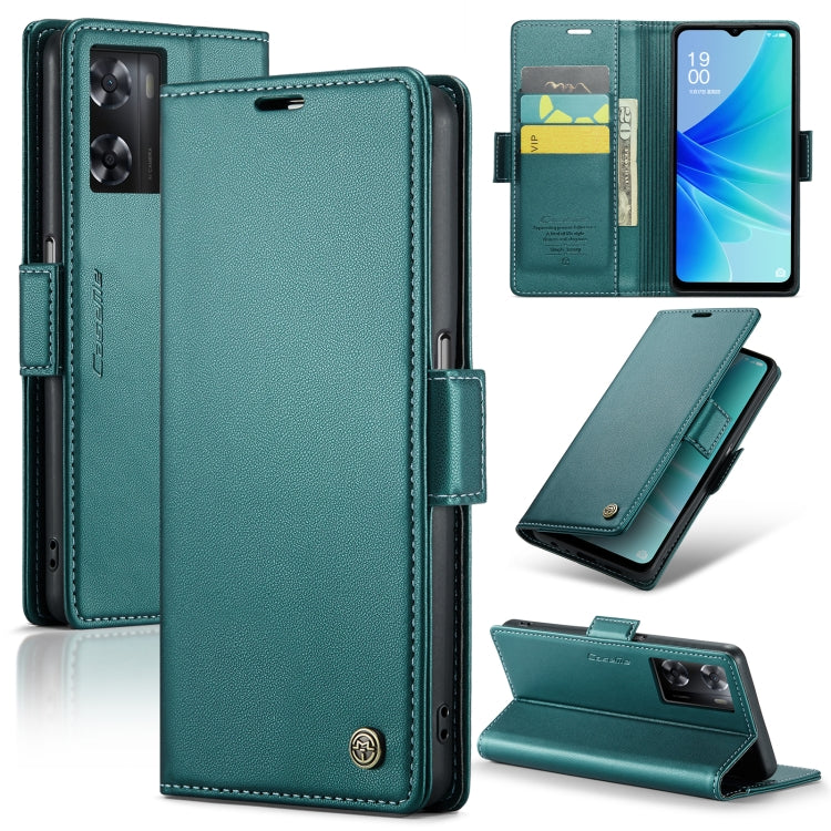 Custodia per telefono in pelle antifurto RFID CaseMe 023 con fibbia a farfalla, For OPPO A57 4G Global/A57s 4G Global, For OPPO Reno8 T 4G, For OPPO Reno10 5G Global／Reno10 Pro Global, For OPPO A77 4G Global / A57e 4G